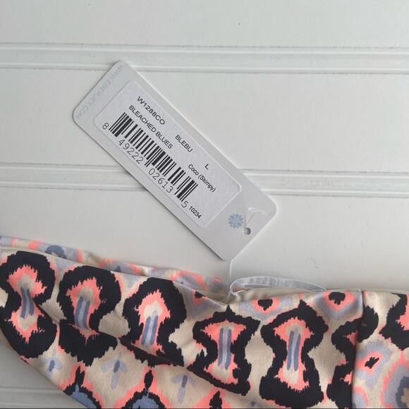 REVOLVE Eberjey L Bleached Blues Boho Skimpy Low Rise Cheeky Bikini Bottom - Picture 11 of 11